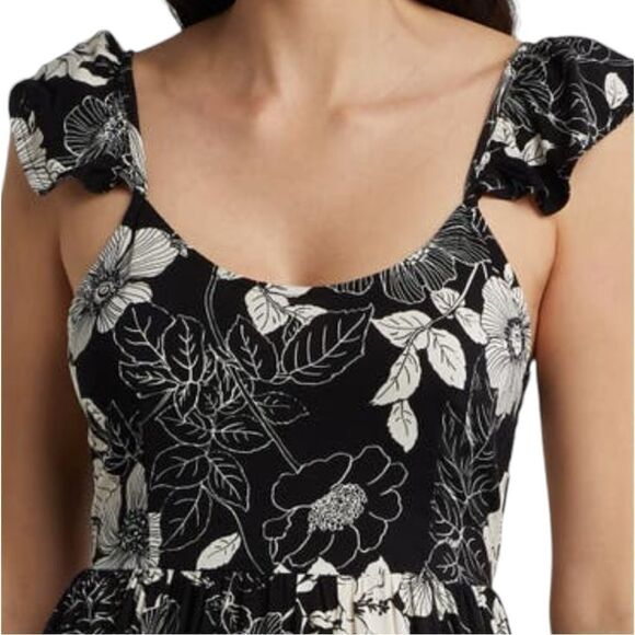 WISHLIST Women’s Floral Printed Flutter Strap Sleeveless Dress in the Size Large - Picture 11 of 16